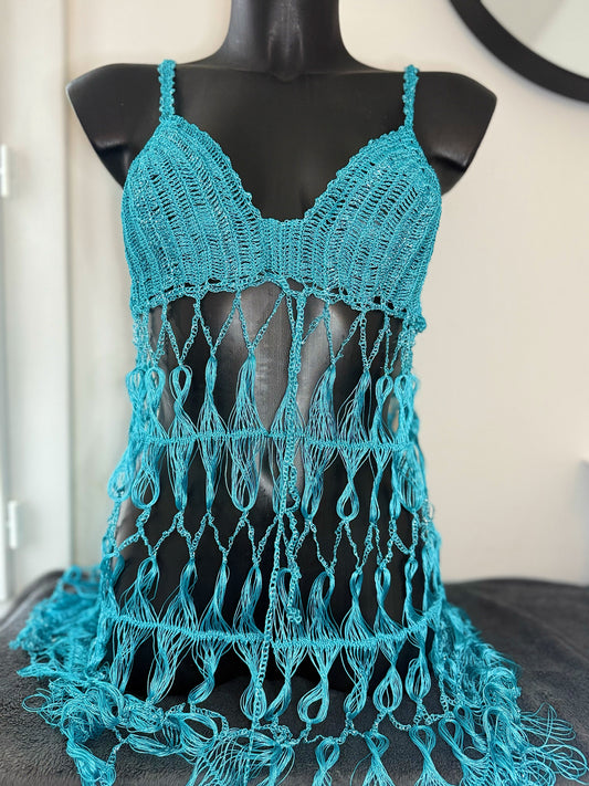 ROBE LINGERIE BLEUE