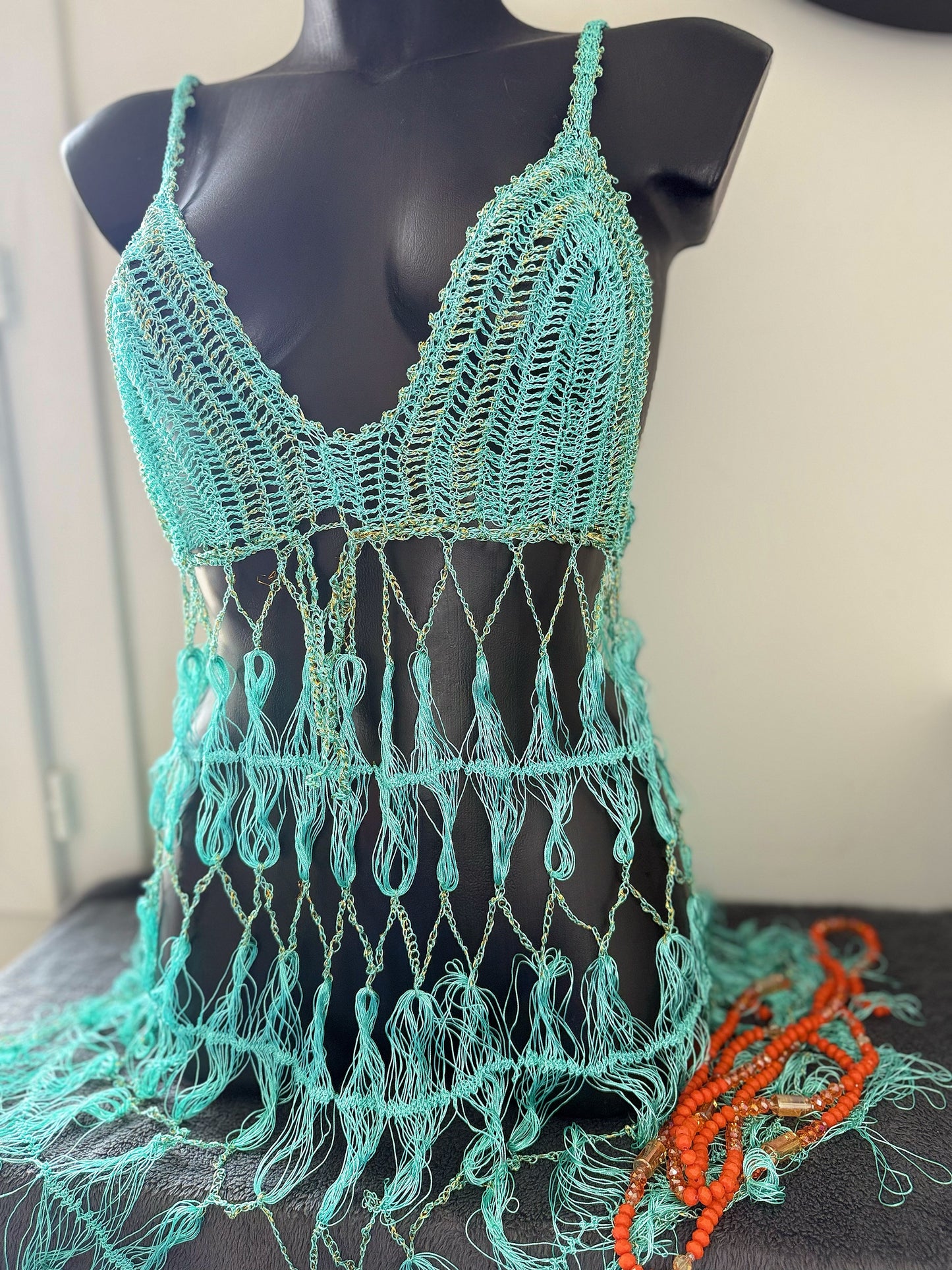 ROBE LINGERIE VERTE
