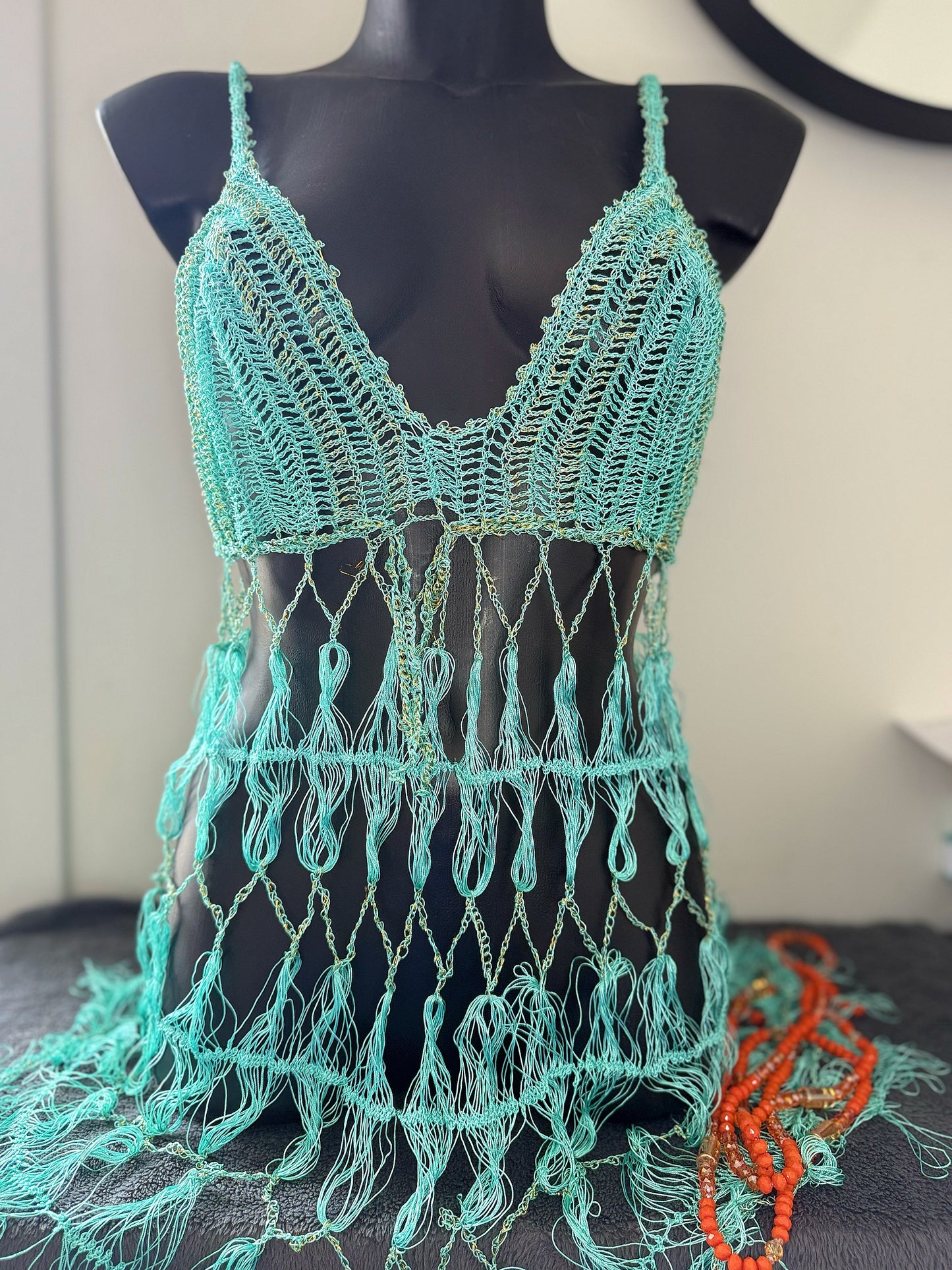 ROBE LINGERIE VERTE