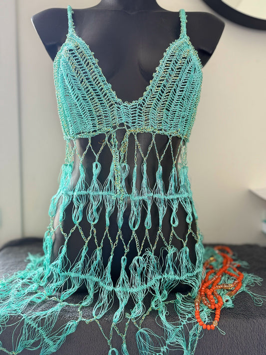 ROBE LINGERIE VERTE